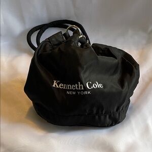 Kenneth Cole Vintage Black Nylon Drawstring Bag